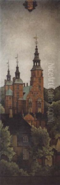 Rosenborg Slot Oil Painting by Svend Hammershoi