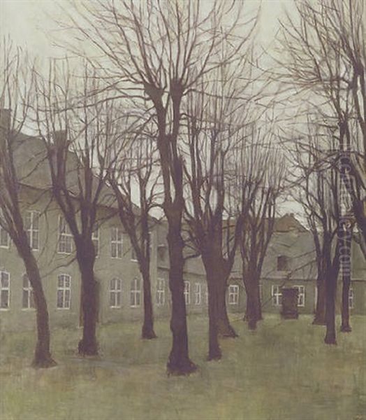 Parti Fra Garden Ved Kunstindustrimuseet Oil Painting by Svend Hammershoi