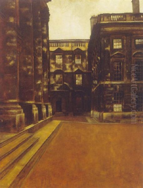 Bibliotek, Christ Church, Oxford Oil Painting by Svend Hammershoi