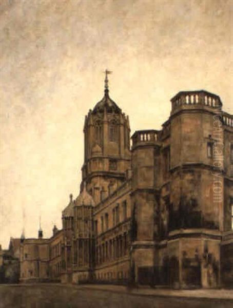 Christ Church College, Oxford Oil Painting by Svend Hammershoi