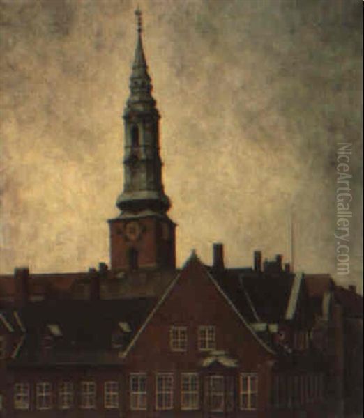 Regensen, Copenhagen Oil Painting by Svend Hammershoi