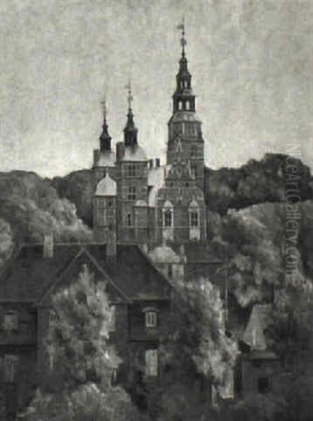 Rosenborg Slot Oil Painting by Svend Hammershoi