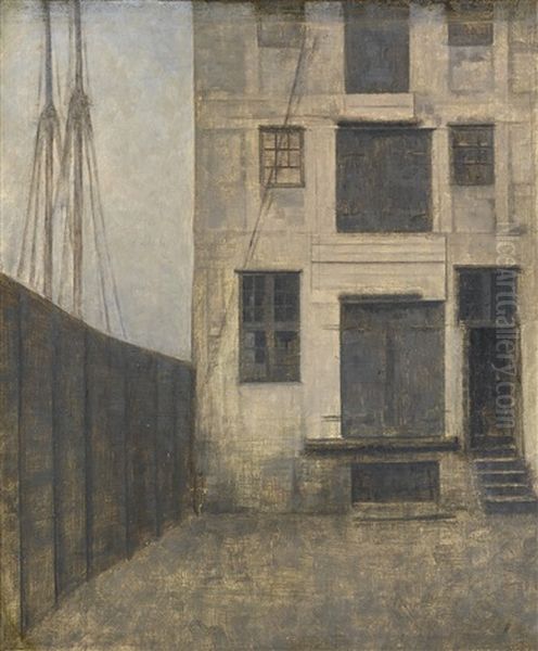 The Old Warehouse In Christianshavn Oil Painting by Vilhelm Hammershoi