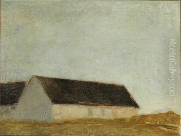 Parti Fra Veile. Bondelaenge Oil Painting by Vilhelm Hammershoi