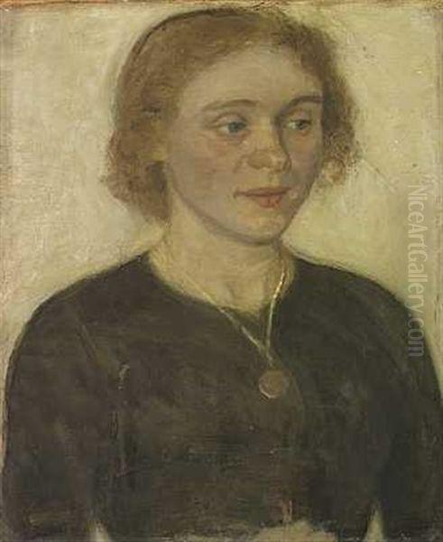 Portraet Af Ida Hammershoi Oil Painting by Vilhelm Hammershoi