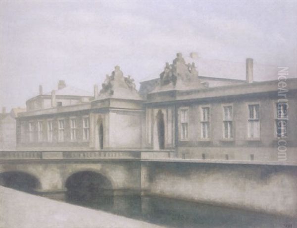 Fra Det Gamle Christiansborg Oil Painting by Vilhelm Hammershoi