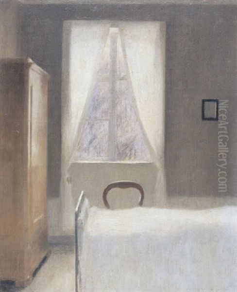 Sovekammer Oil Painting by Vilhelm Hammershoi