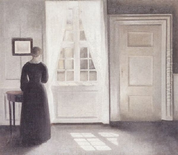 Interior Fra Strandgade 30 Oil Painting by Vilhelm Hammershoi