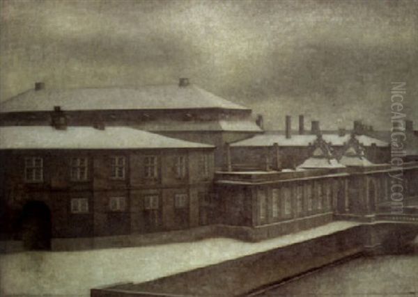 From The Old Christianborg, Winter Oil Painting by Vilhelm Hammershoi