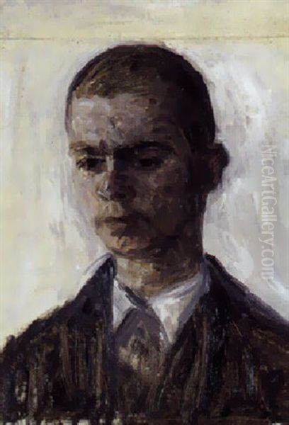 Sven Hammershoi, Kunstnerens Bror Oil Painting by Vilhelm Hammershoi