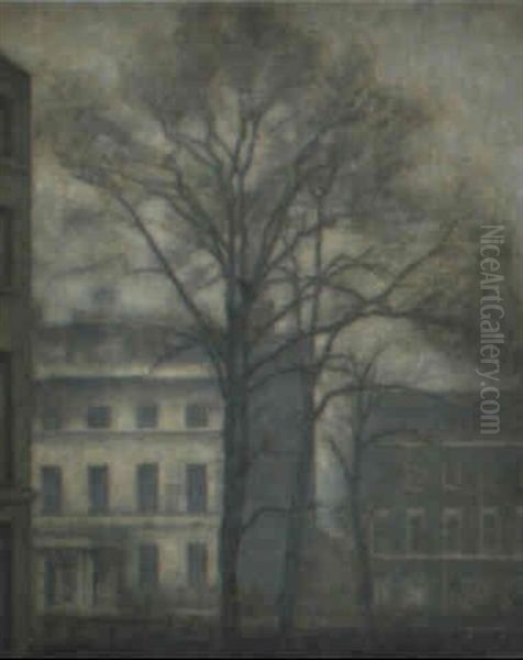 J+deskolen I Guildford Street, London Oil Painting by Vilhelm Hammershoi