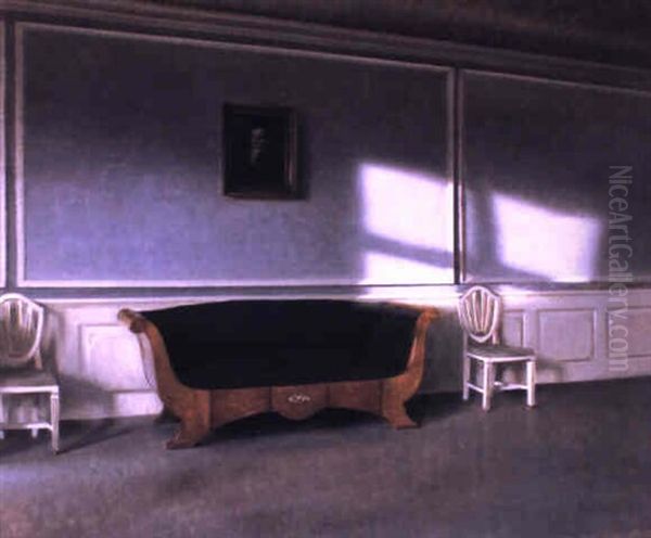 Solskin I Dagligstuen Iii Oil Painting by Vilhelm Hammershoi