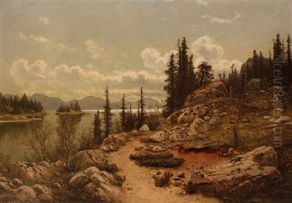 Rocky Landscape Oil Painting by John Olson Hammerstad