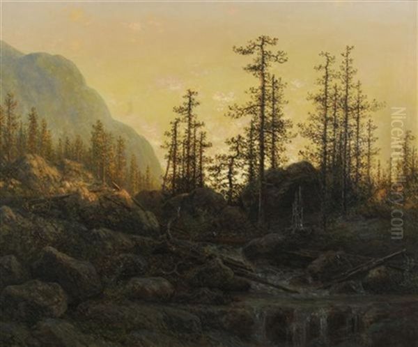 Dusk Oil Painting by John Olson Hammerstad