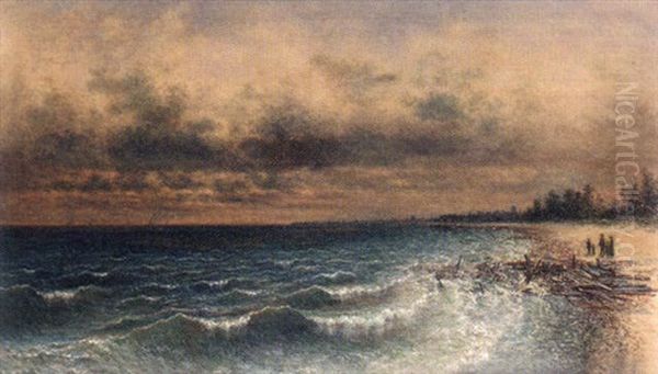 Lake Michigan Scene Oil Painting by John Olson Hammerstad