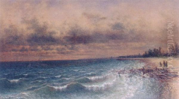 Lake Michigan Scene Oil Painting by John Olson Hammerstad