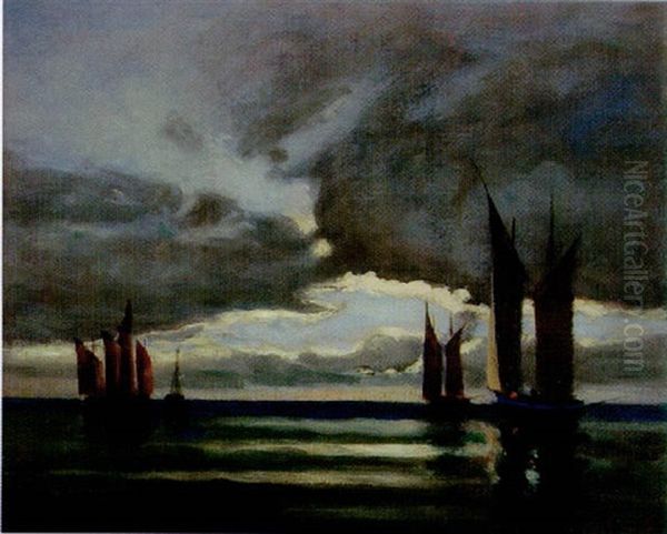 Evening Seascape Oil Painting by John A. Hammond