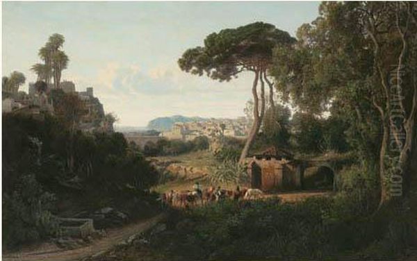 Paysage Andalou Oil Painting by Adolphe Paul E. Balfourier