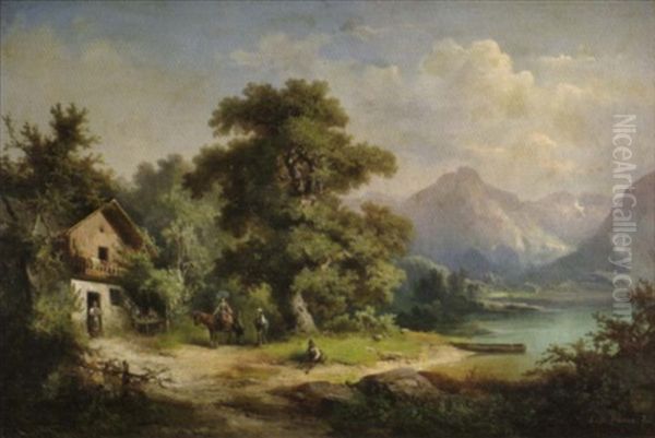 Partie Am Genfersee Oil Painting by Guido Hampe