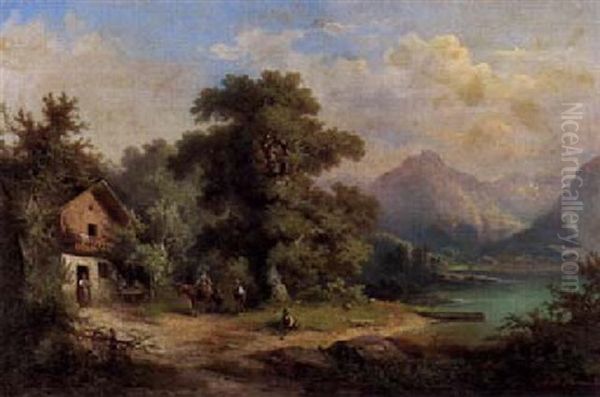 Partie Am Genfersee Oil Painting by Guido Hampe