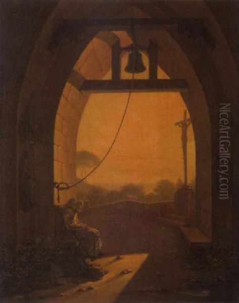 Der Einsiedler Oil Painting by Karl Friedrich Hampe