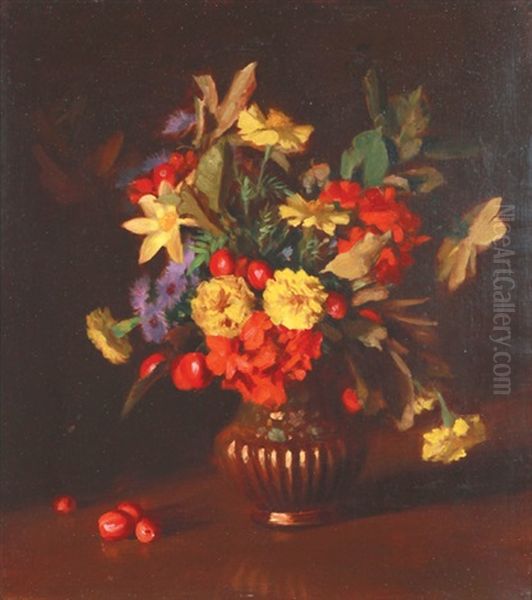 Still Life Oil Painting by Carl Hampel