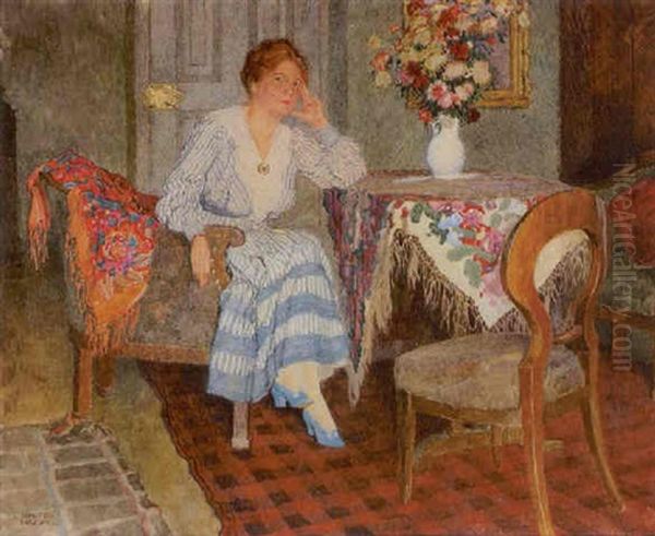 Der Kritische Blick Oil Painting by Sigmund Walter Hampel