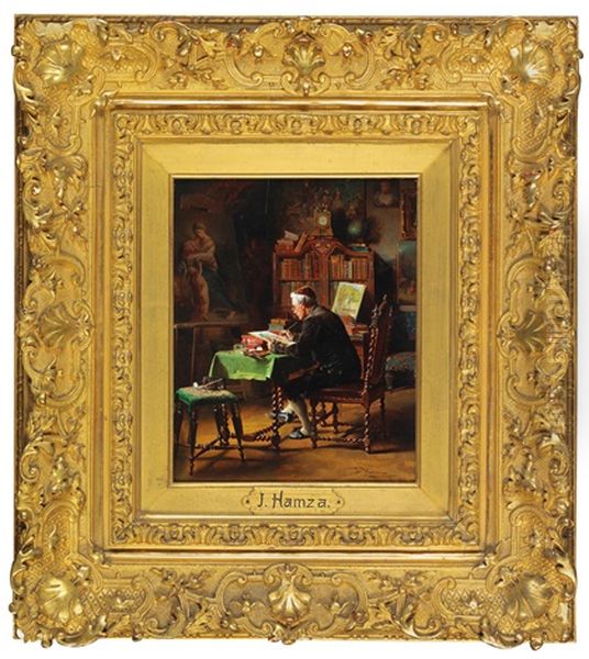 The Artist Oil Painting by Johann Hamza