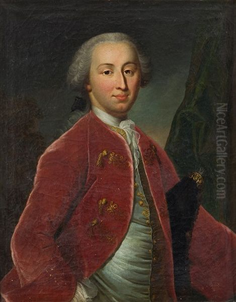 Bildnis Des Karl Ludwig Wurstemberger Oil Painting by Emanuel Handmann