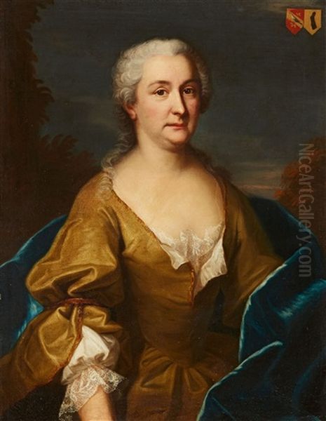 Portrait Of Rosina Von Lerber-dachselhofer Oil Painting by Emanuel Handmann