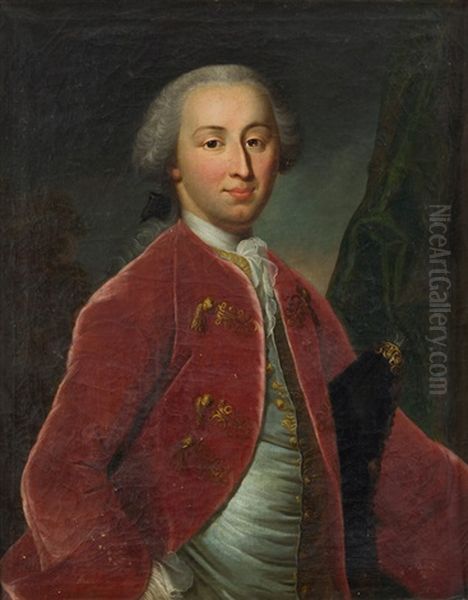 Bildnis Karl Ludwig Wurstemberger Oil Painting by Emanuel Handmann