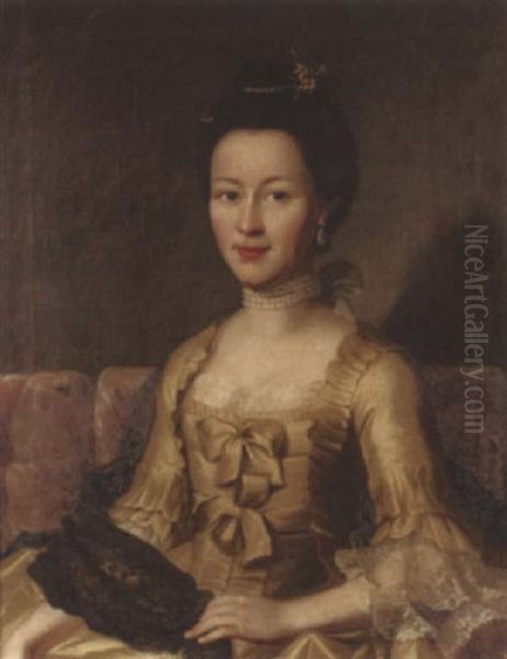 Portrat Elisabeth Neeser Geb. Von Graffenried Oil Painting by Emmanuel Jakob Handmann