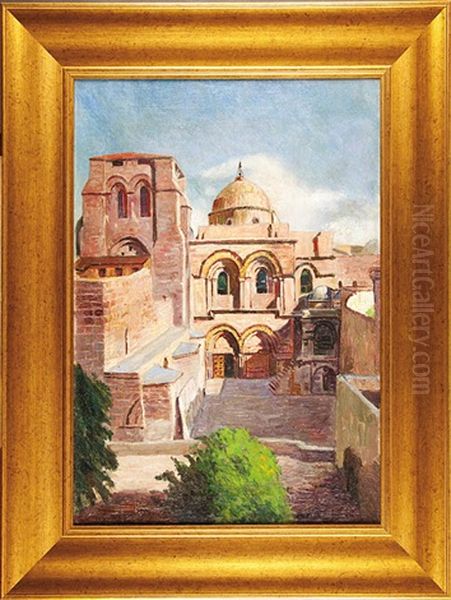 Pejzaz Z Meczetem Oil Painting by Maks (Max) Haneman