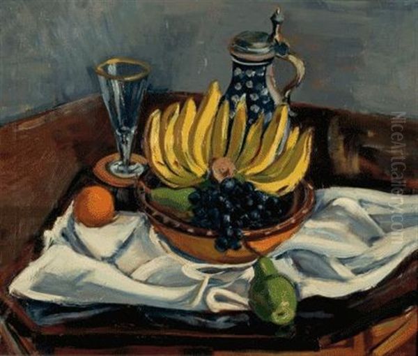 Stilleben Mit Bananen Oil Painting by Gerhard von Haniel