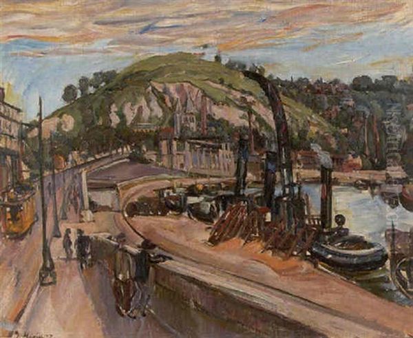 An Der Seine Oil Painting by Gerhard von Haniel