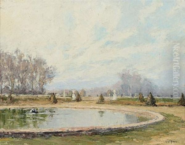 Piece D'eau, Versailles Oil Painting by Rene Hanin