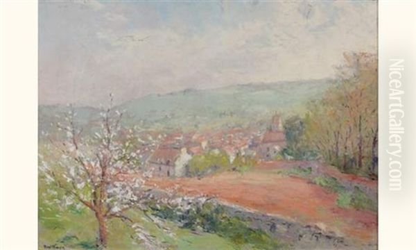 Printemps (+ L'automne; 2 Works) Oil Painting by Rene Hanin