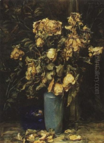 Welke Rosen Oil Painting by Alois Hanisch