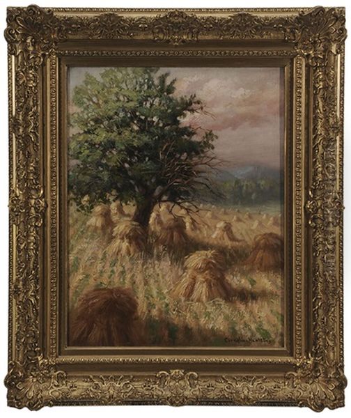 Wheatfields Of Tennessee Oil Painting by Cornelius H. Hankins