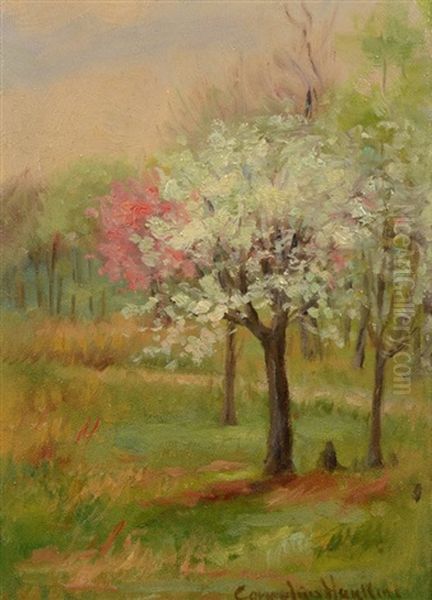 Spring Landscape Oil Painting by Cornelius H. Hankins