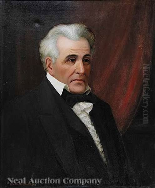 Portrait Of Andrew Jackson Oil Painting by Cornelius H. Hankins