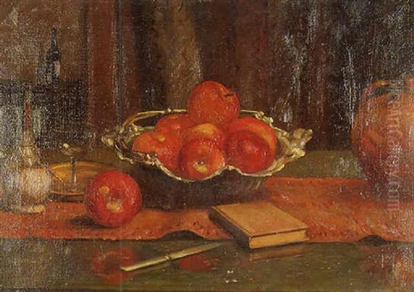 Still Life With Fruit Oil Painting by Cornelius H. Hankins