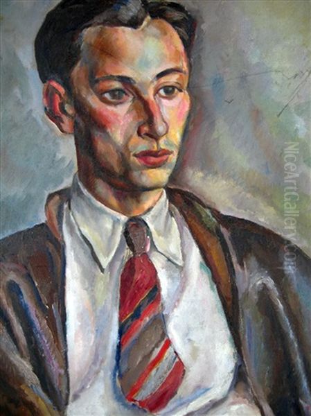 Portrait Of Ben Rizzo Oil Painting by Thomas King Hanna