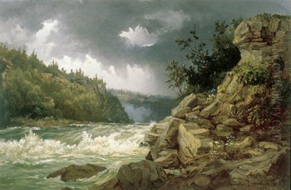 Rapids Oil Painting by Michael Hannaford