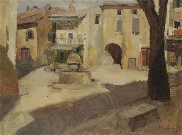 Village De Provence Oil Painting by Paul Hannaux