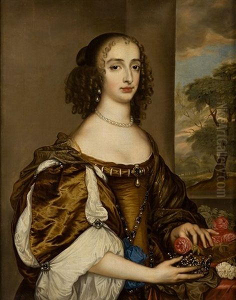 Retrato Maria Enriqueta Estuardo, Princesa De Orange Oil Painting by Adriaen Hanneman