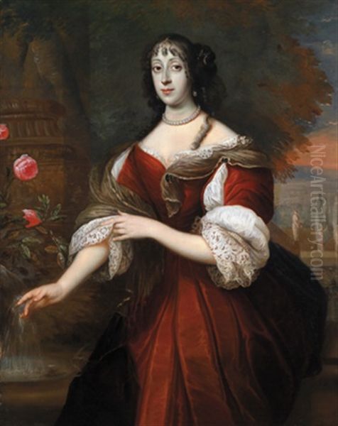 Portrat Einer Dame Oil Painting by Adriaen Hanneman