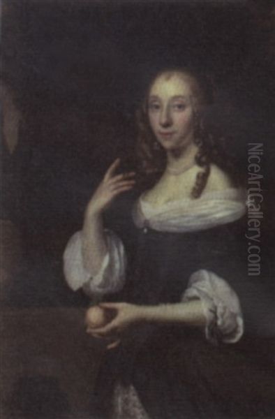 Portrait Of A Lady (dorothea, Countess Of Sutherland?) Oil Painting by Adriaen Hanneman