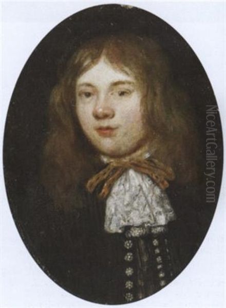 Portrat Eines Jungen Herrn Oil Painting by Adriaen Hanneman