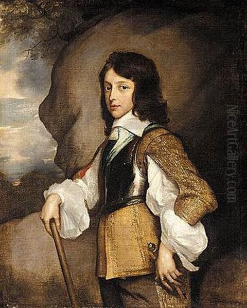 Portrait Of Henry Stuart, Duke Of Gloucester, When A Boy Oil Painting by Adriaen Hanneman